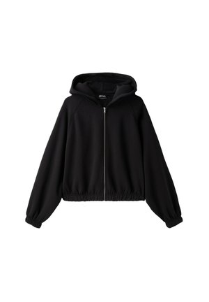 Stradivarius, ZIP-UP HOODIE - Sweat zippé - black