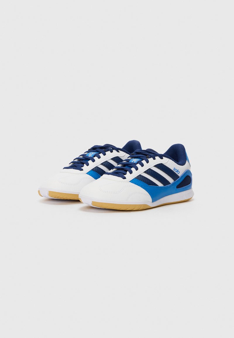 adidas Performance SUPER SALA COMPETITION 3 INDOOR KIDS - Trainers -  white/dark blue/silver met/white - Zalando.ie