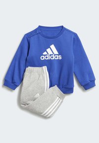 adidas Performance BADGE OF SPORT - Φόρμα - top semi lucid blue white bottom medium grey heather white