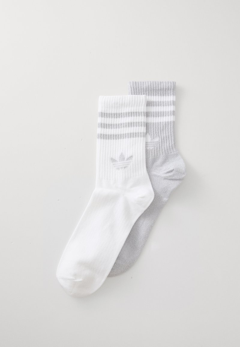 adidas Originals - GLITTER 2 PACK - Zeķes - silver-coloured/white, Palielināt