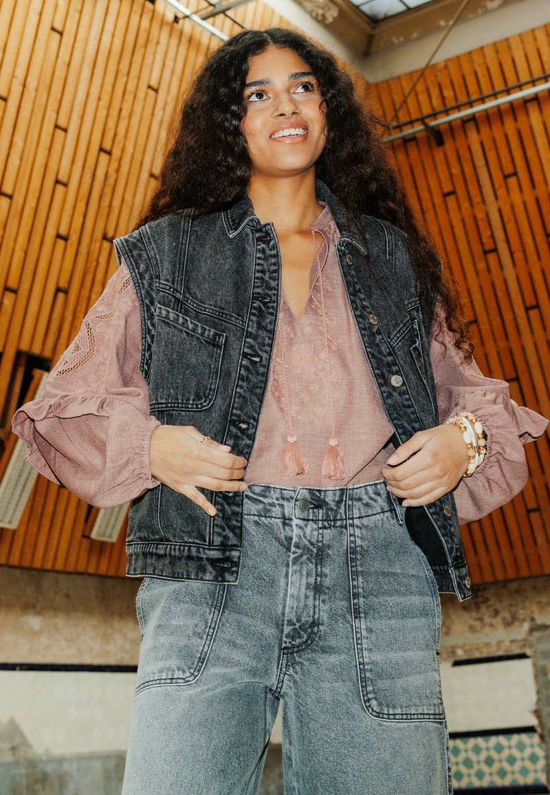 Promod Veste sans manches jeans gris/denim gris