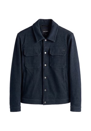 Antony Morato, COAT ARGON SLIM FIT IN  KNIT FABRIC STRETCH - Giacca leggera - blue-grey