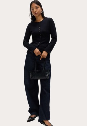 COSY CREW NECK SLIM FIT  - Cardigan - black