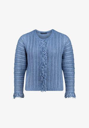 Betty Barclay, BETTY BARCLAY MIT FRANSEN CASUAL-STRICKJACKE - Cardigan - patch blue blue