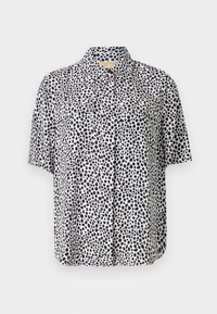 CAMP SHIRT - Button-down blouse - black/white