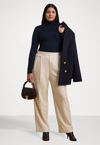 Lauren Ralph Lauren Woman SILK BLEND TURTLENECK SWEATER - Džemper - navy