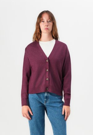 VIRIL V NECK CARDIGAN - Cardigan - fig