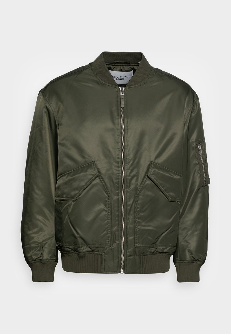Marc O'Polo DENIM JACKET PADDED ZIPPER Bomber Jacket olive gray