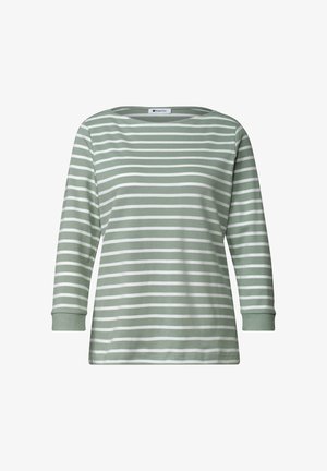 Street One, HIGH-WAISTED BARREL-LEG JEANS IN A LOOSE FIT - Camiseta de manga larga - eucalyptus green