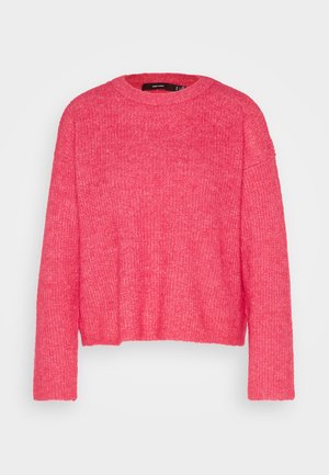Vero Moda, VMMILI O NECK - Trui - fuchsia purple melange