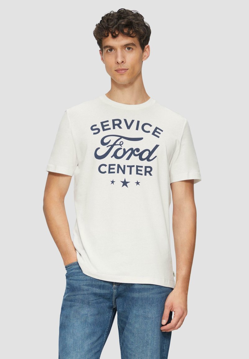 s.Oliver T-shirt print - weiß