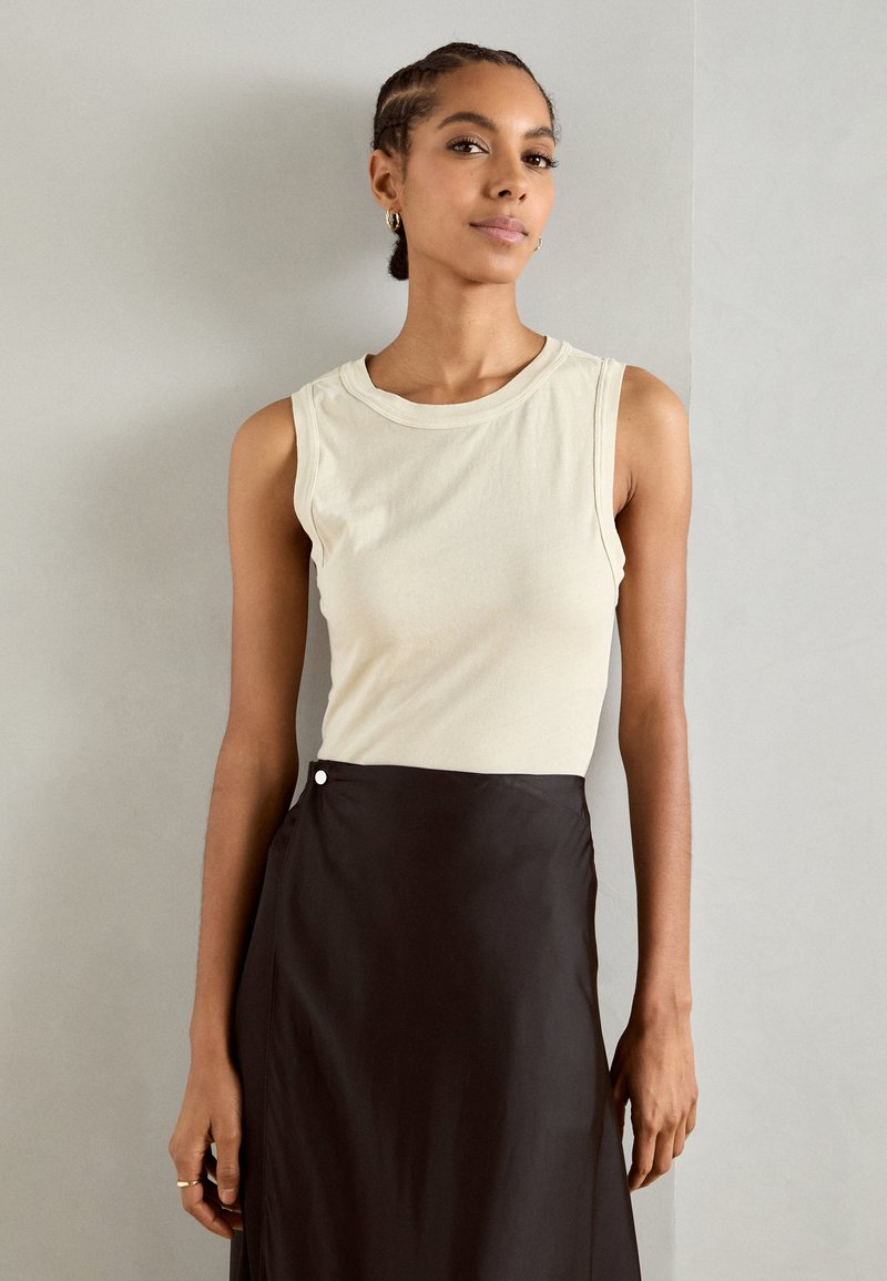 Marc O'Polo LONG ROUND NECK - Topper - dusty field