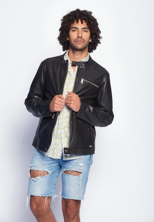 Maze Lederjacke - black