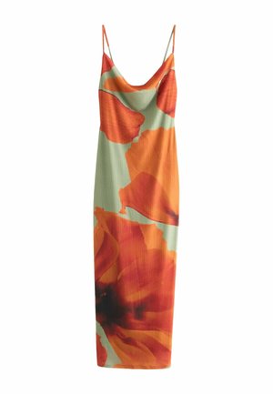 Maksikleit - orange floral print