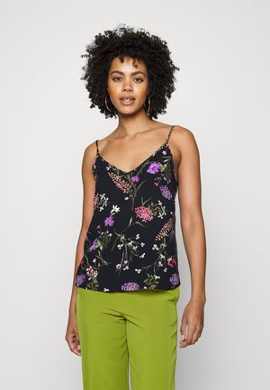 Vero Moda VMEASY SINGLET V NECK  - Μπλούζα - black/mille