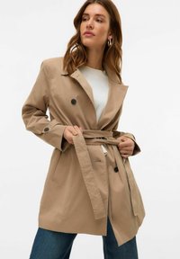 Vero Moda VMCHELSEA OLIVIA NOOS - Šineļveida mētelis - silver mink