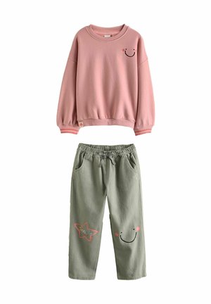 SET - Sweatshirt - khaki green