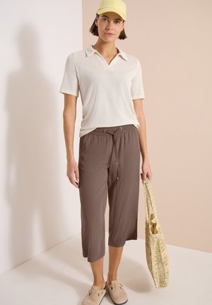 Cecil 3/4 WIDE LEG HOSE IM LOOSE FIT - Bukser - urban taupe