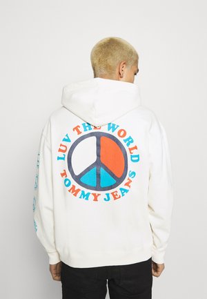 LUV THE WORLD HOODIE UNISEX - Sweat à capuche - ivory petal