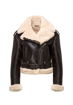 JACKET - Kožnata jakna - dark brown