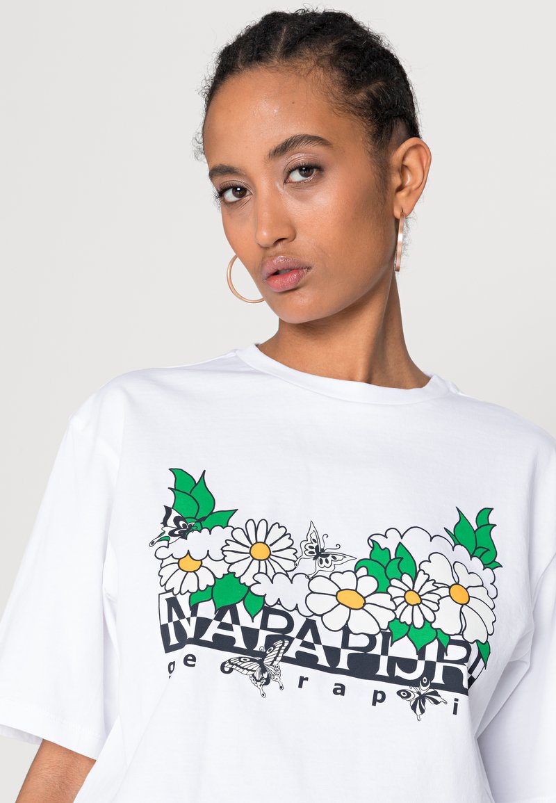 Damen T-Shirts | Napapijri S-VENY CROPPED T-Shirt print bright white/weiß - ZB70157 Damen T-Shirts | Napapijri S-VENY CROPPED T-Shirt print bright white/weiß - ZB70157