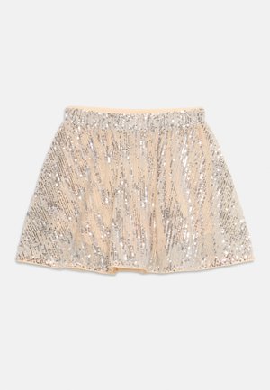 SKIRT SKATER SEQUINS - Mini sijonas - silver-coloured