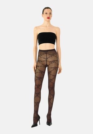 Wolford, FLORAL LACE TIGHTS - Panty - dark wood