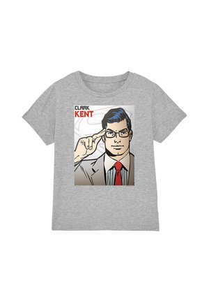 Cotton Soul, SUPERMAN(DC)/CLARK KENT COVER - Print T-shirt - mottled light grey