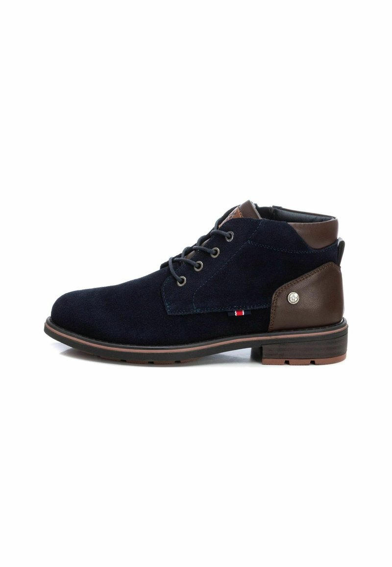 XTI Botines con cordones - navy
