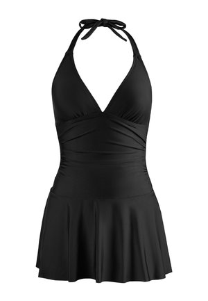 Cupshe BACKLESS HALTER ONE PIECE SWIMDRESS - Badeanzug - black