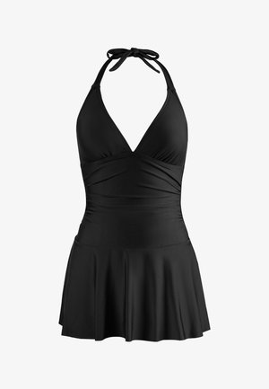 Cupshe BACKLESS HALTER ONE PIECE SWIMDRESS - Badeanzug - black