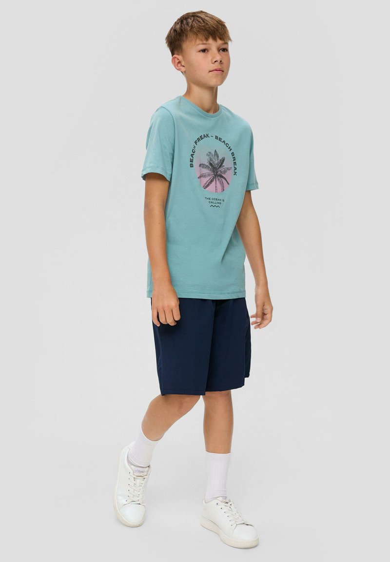 s.Oliver MIT GRAFIK - T-Shirt print - petrol