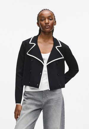 Strickjacke - black/white