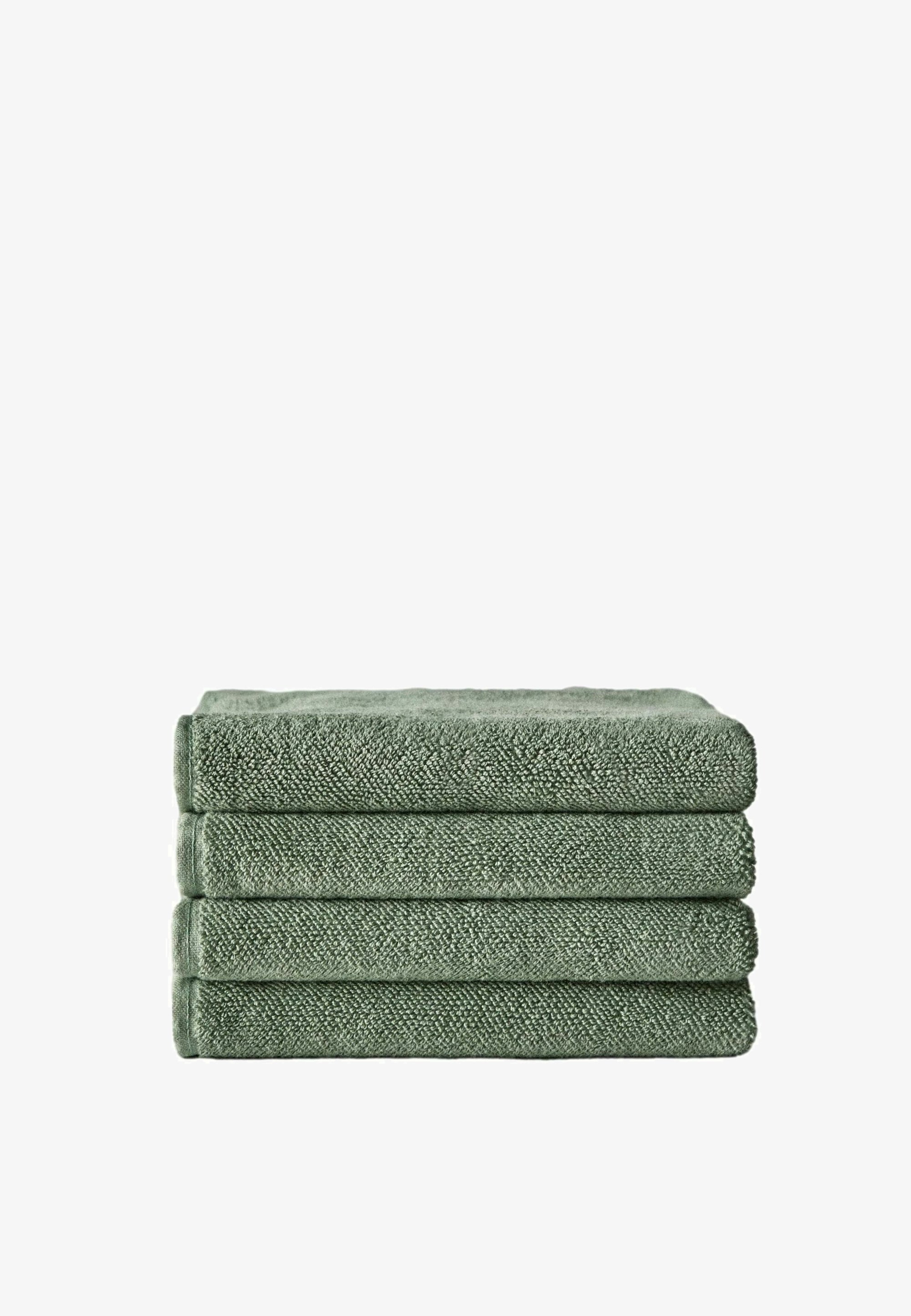 THE SET THE SET 4 PACK POPCORN TEXTURED HAND TOWELS - Handtuch - sage green/ grün