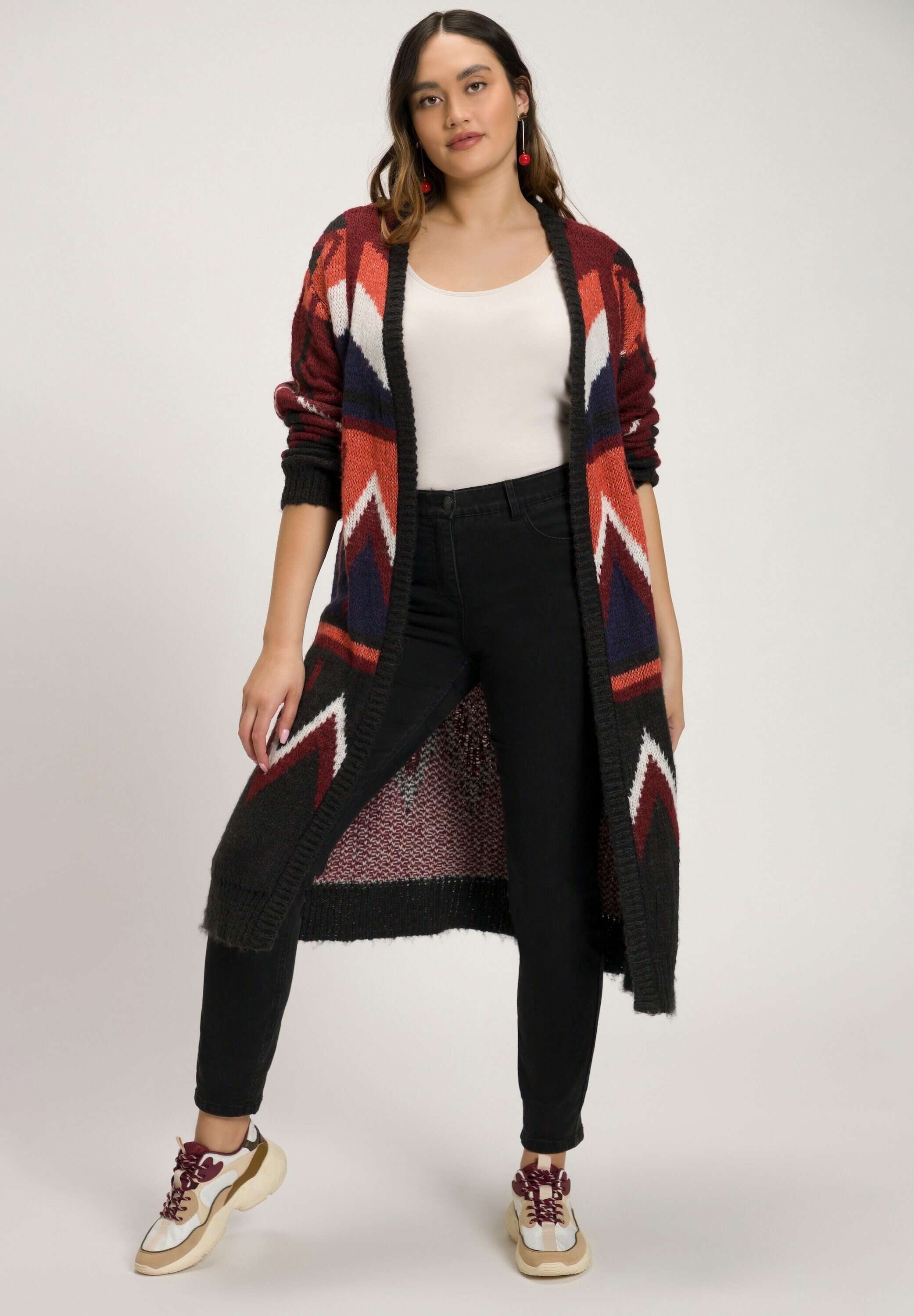 Cardigan Ulla Popken - Imprimé Animal - 100% Laine - Taille 50/52 - Occasion Très Bon état