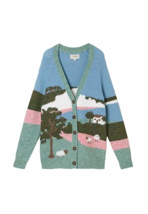 FatFace, LANDSCAPE KNITTED CARDIGAN - Strickjacke - blue