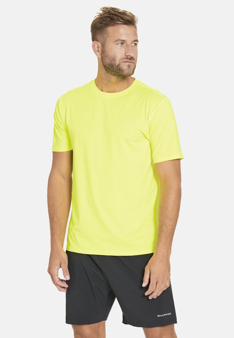Endurance KULON M S S PERFORMANCE - T-shirt - bas - safety yellow