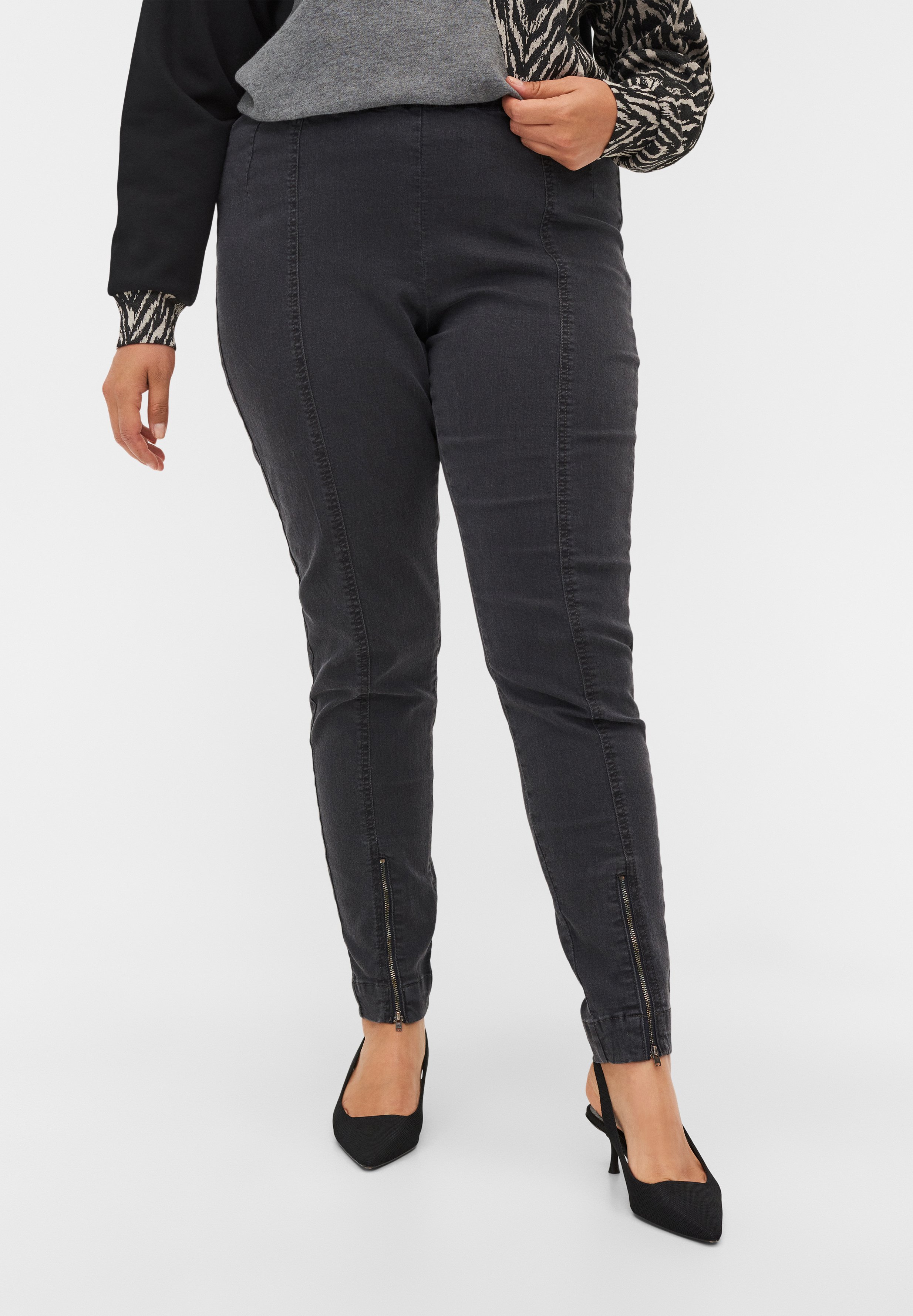 Zizzi Jeggings - grey - Zalando.de