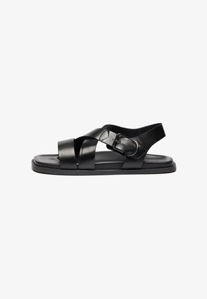 LEATHER - Riemensandalette - black