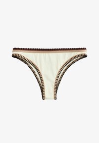 Non sélectionné, textured cream brown whipstitch