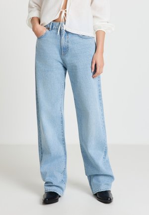 LUNGO TINTA UNITA - Jean droit - blu denim medio