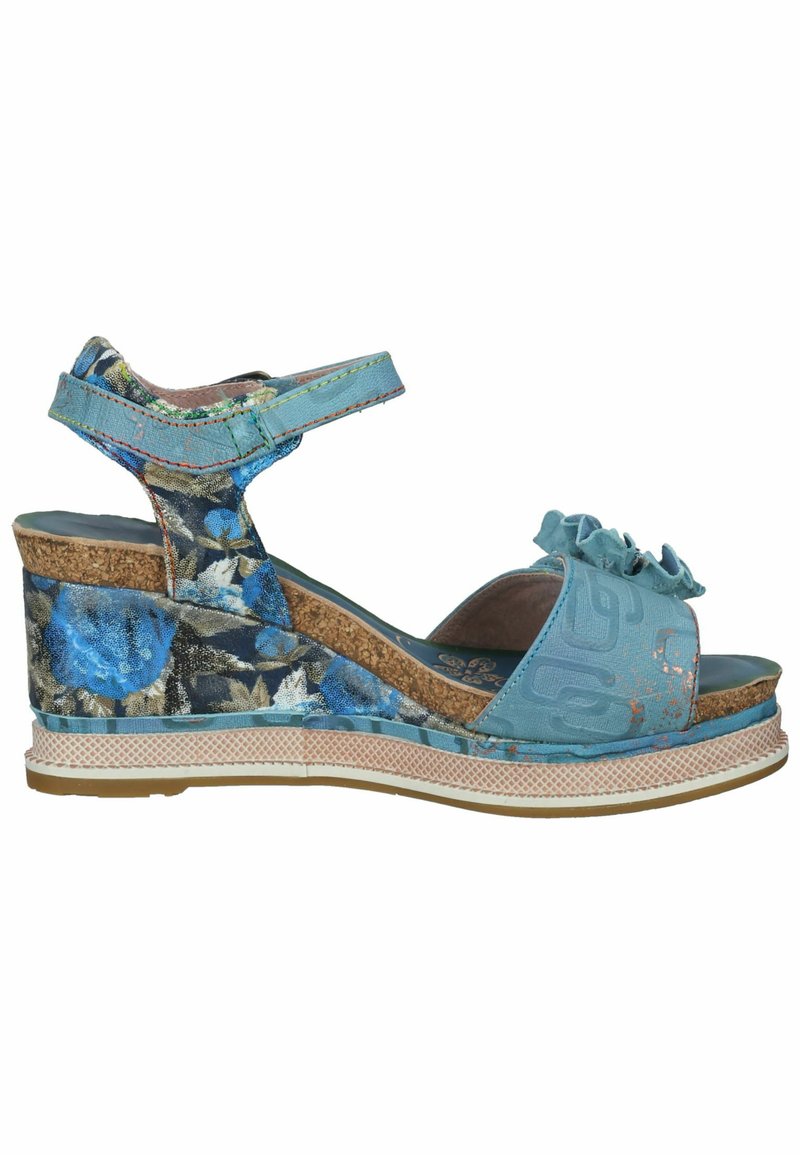 Damen Pumps | LAURA VITA Keilsandalette bleu/blau - UT90074 Damen Pumps | LAURA VITA Keilsandalette bleu/blau - UT90074