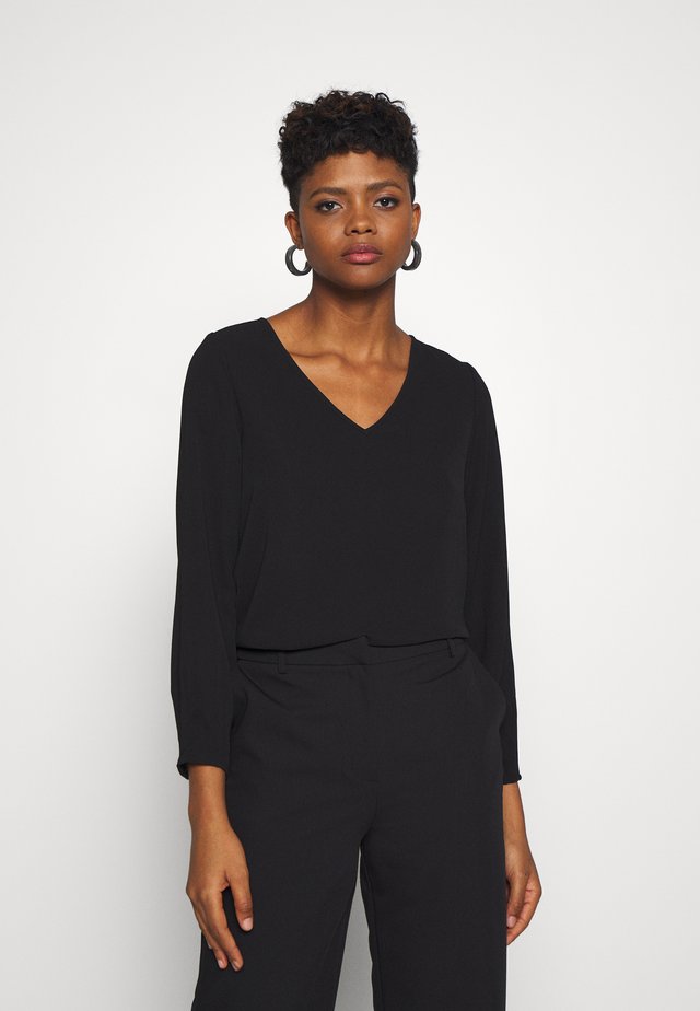 ONLVIC SOLID V NECK - Bluzka - black