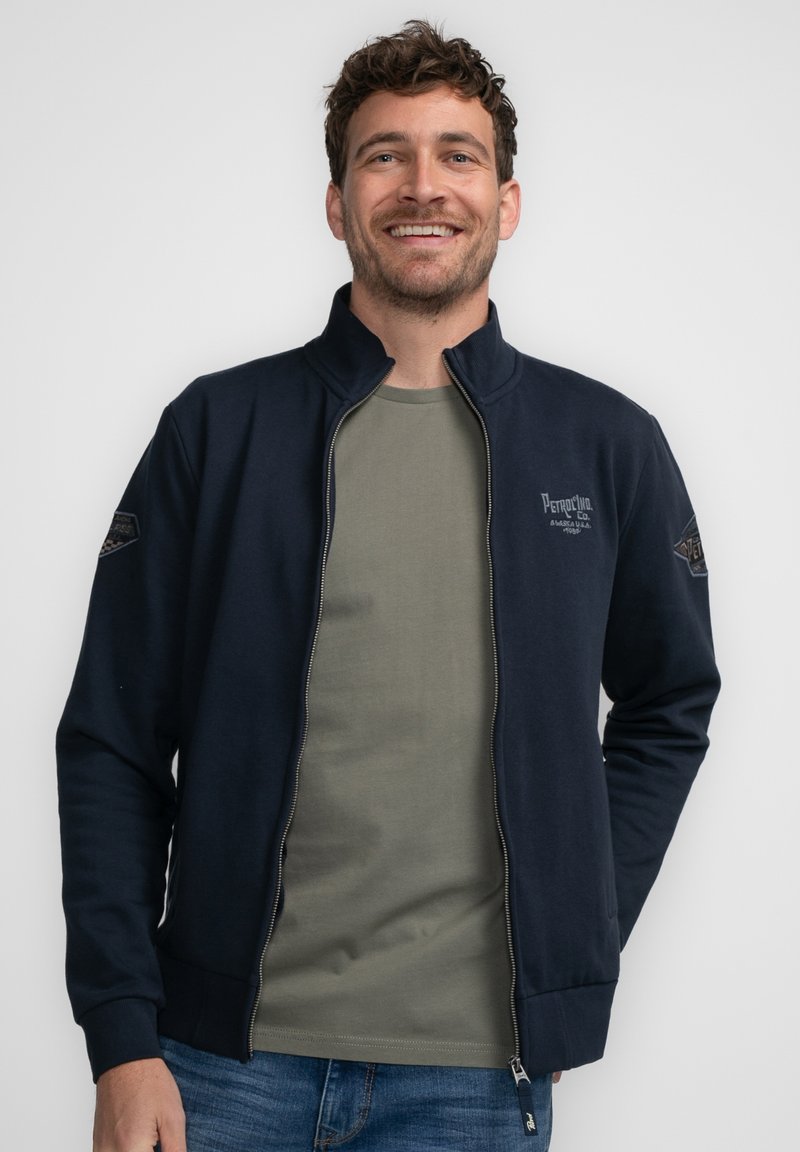 Petrol Industries Felpa con zip - sky captain