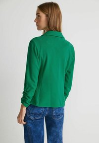 Street One BLAZER MIT RAFFUNGEN - Kardigan - grün