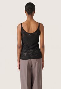 Soaked in Luxury CAMINE SINGLET - Blūze - black