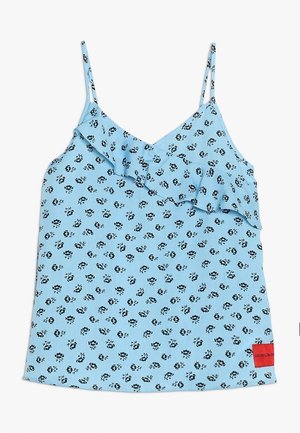 MINI FLOWER WITH RUFFLE - Top - blue