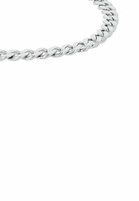 Pulsera de cadena retorcida de plata con una superficie lisa y reflectante; presenta un diseño redondeado y flexible para un ajuste cómodo.