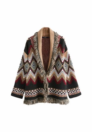 SOFT TOUCH FRINGE - Kardigán - black