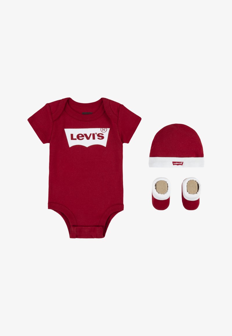 Levi's® BATWING ONESIE HAT BOOTIE UNISEX SET - Regalo per nascita - levi's red